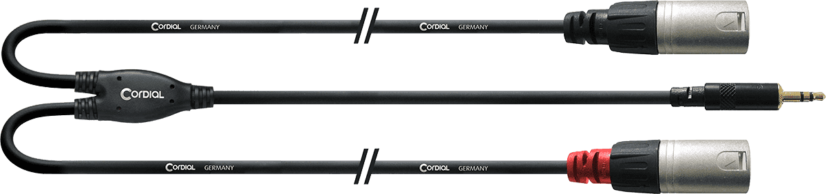 Cabo Y Divisor Minijack Estéreo/2 XLR Machos Longos 1,5 M