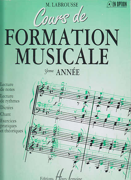 Labrousse Marguerite - Cours De Formation Musicale Vol.3