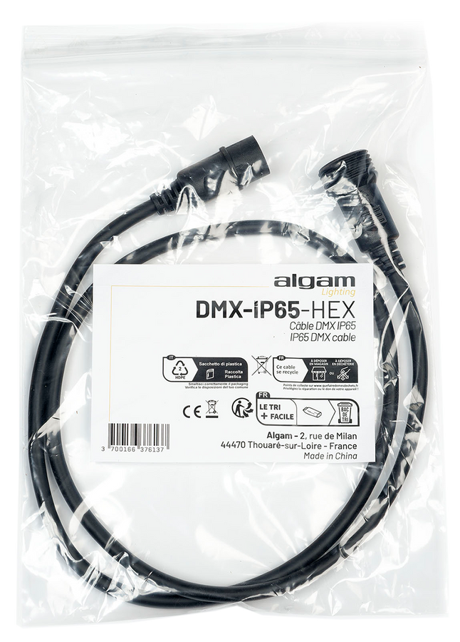 Cabo DMX IP65 para IP Par 712/1212 HEX