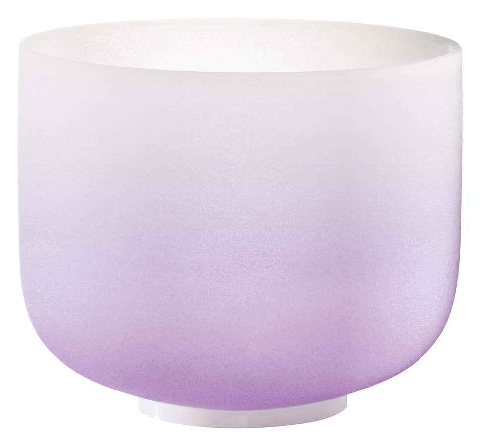 MEINL SONIC ENERGY CRYSTAL SINGING BOWL 8" COLOUR-FROSTED PURPLE NOTE B4 CROWN CHAKRA