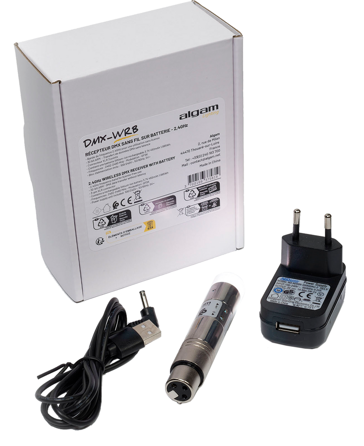 DMX-WRB Recetor DMX sem fios a bateria