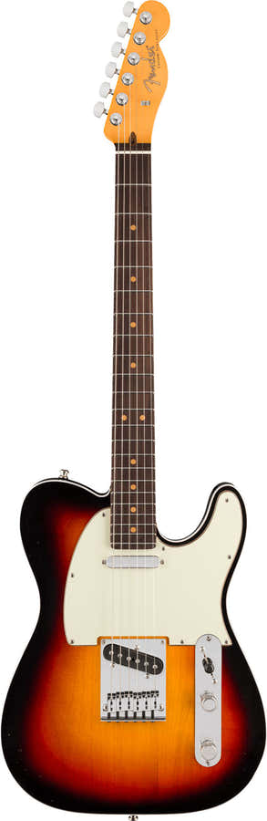 Telecaster '60s Custom American Ultra Luxe Vintage RW Sunburst de 3 cores