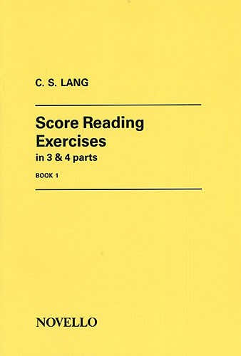 Lang C S - Score Reading Exercises In 3 And 4 Parts Book 1 - Organ