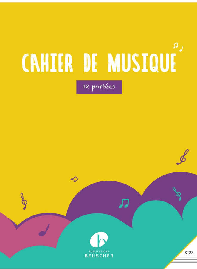 Caderno de Música 12 Pautas + Encadernação Espiral