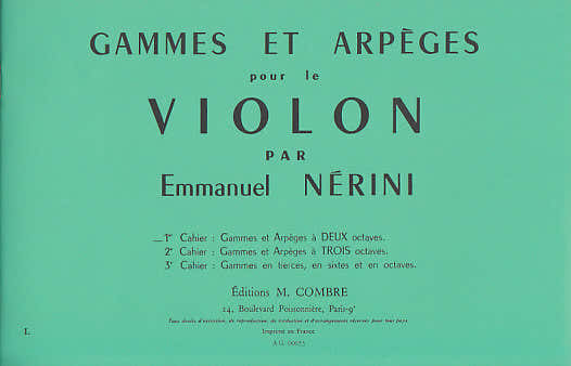 Nerini Emmanuel - Escalas e arpejos Vol.1 - Violino