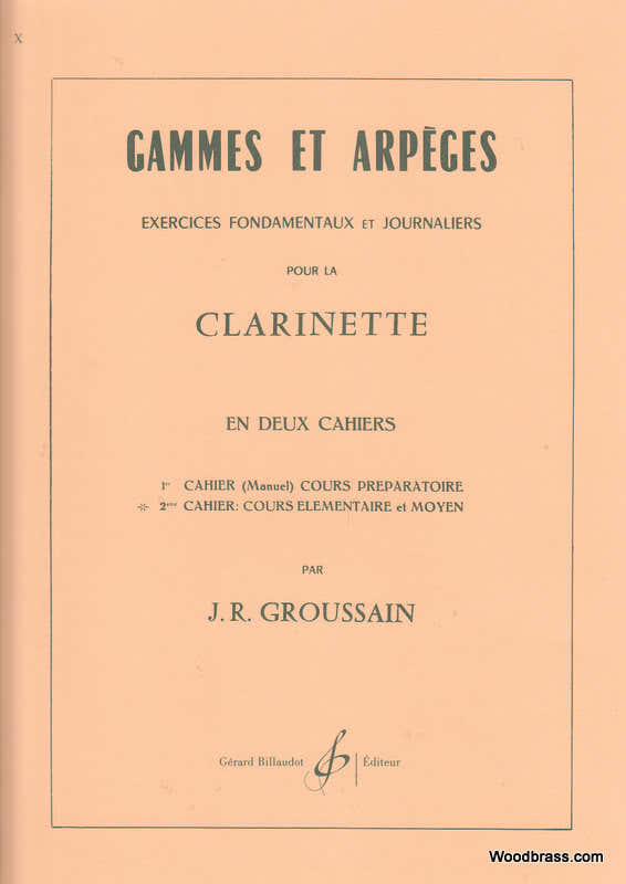 Groussain - Gammes et Arpeges Vol.2 - Clarinette