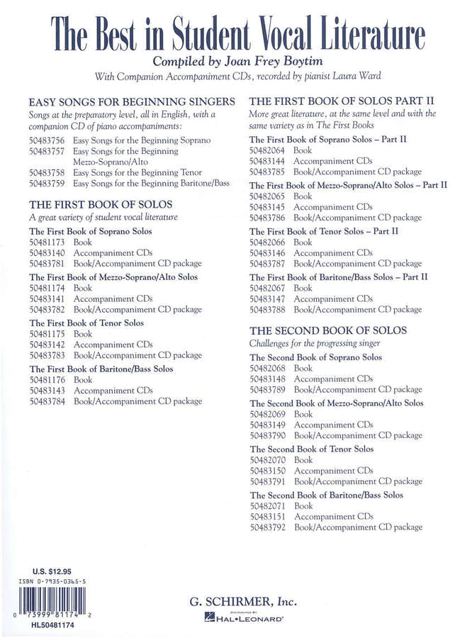 The First Book of Mezzo-Soprano/Alto Solos