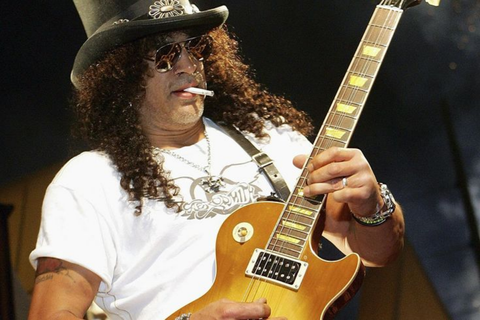 Slash e a sua Gibson Les Paul: o ícone do hard rock dos anos 80-90