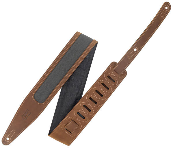 Levys THE VOYAGE PRO - CRAZY HORSE LEATHER STRAP WITH WAX CANVAS WINDOW - BROWN-GREY