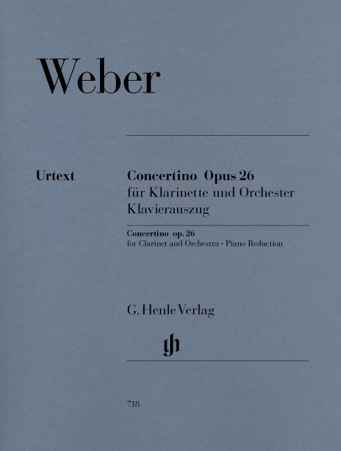 Weber C.M.V. - Concertino Op. 26 For Clarinet And Orchestra