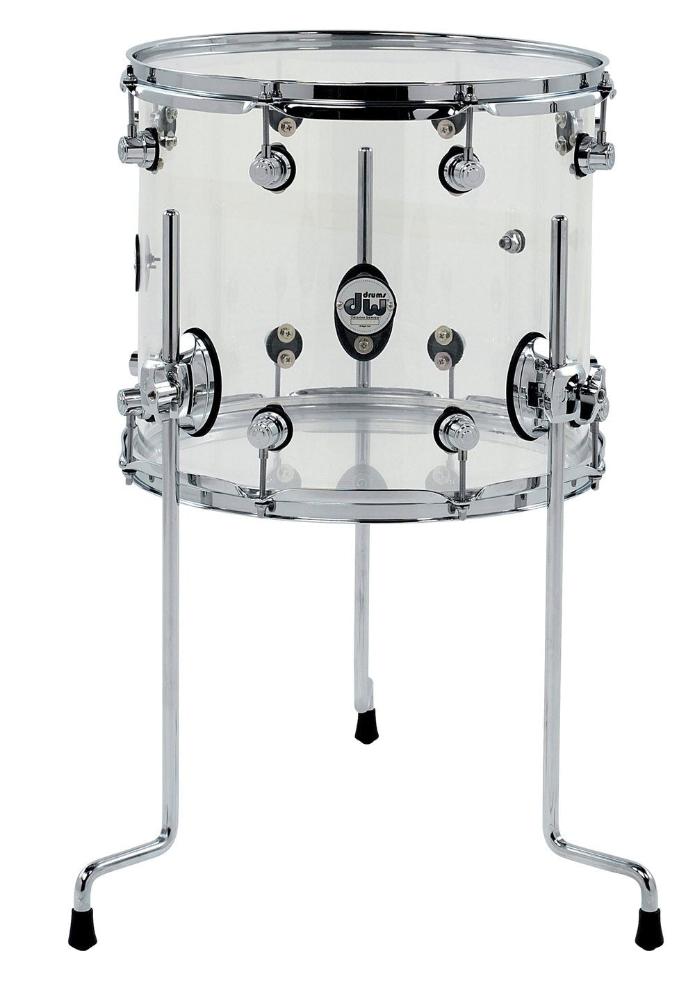 DW Drum Workshop FLOOR TOM DESIGN ACRYLIC CLEAR 18" X 16"