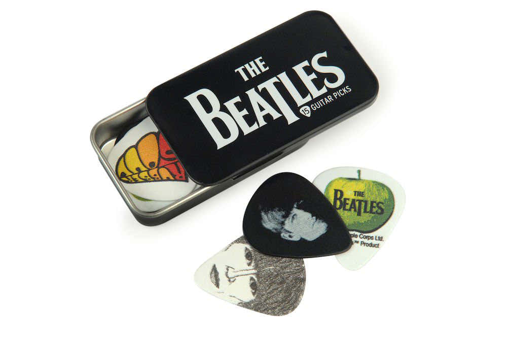 Beatles Signature Caixas de palhetas para guitarra Logótipo 15 palhetas