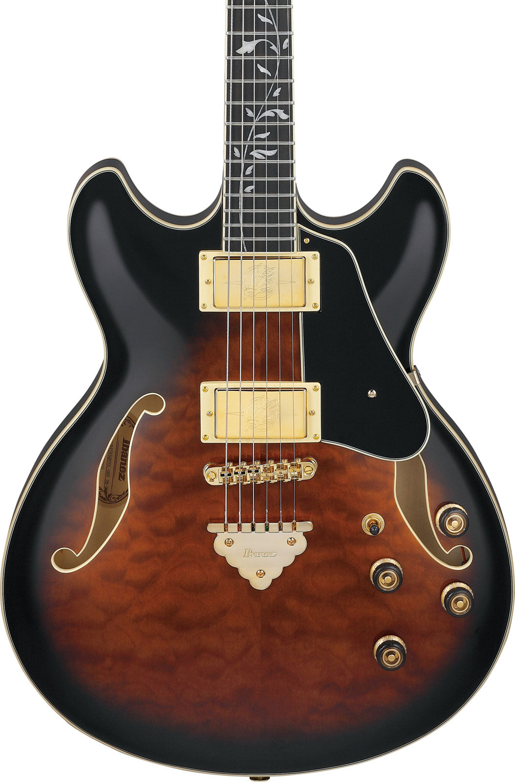 AS93QMSP-DBS Sunburst Donkerbruin Artcore Expressionist