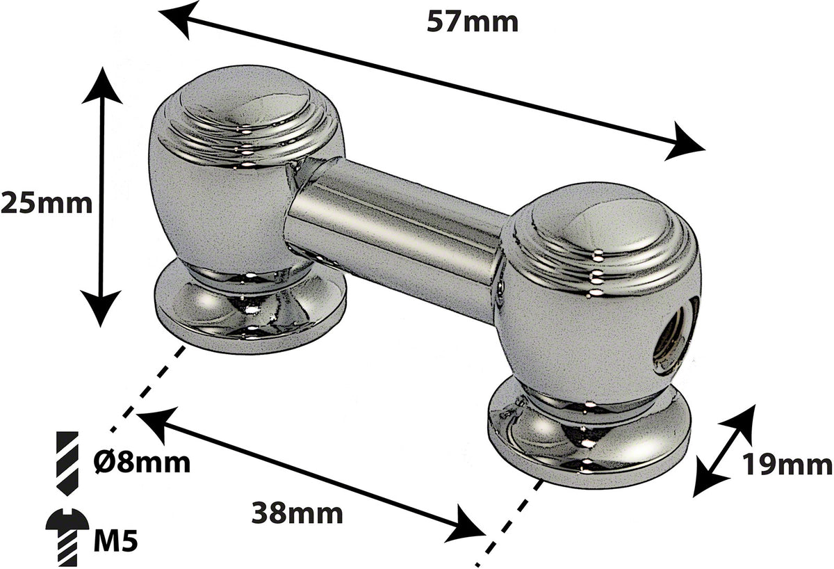 TL9S38 - TUBE LUG - 38MM - SINGLE ENDED (X1)