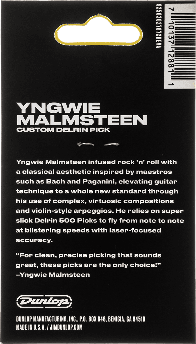 6 x 2,00mm Yngwie Malmsteen Delrin