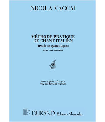Vaccai - Methode De Chant - Voix MEZZO-soprano et Piano