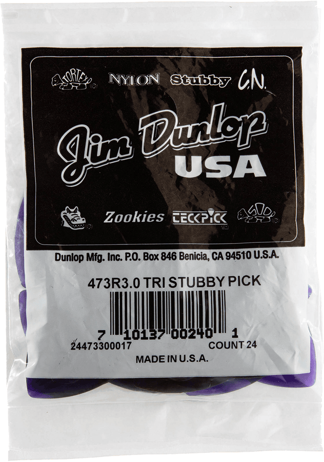 24 x 3,00mm Triangle Stubby Roxo-escuro