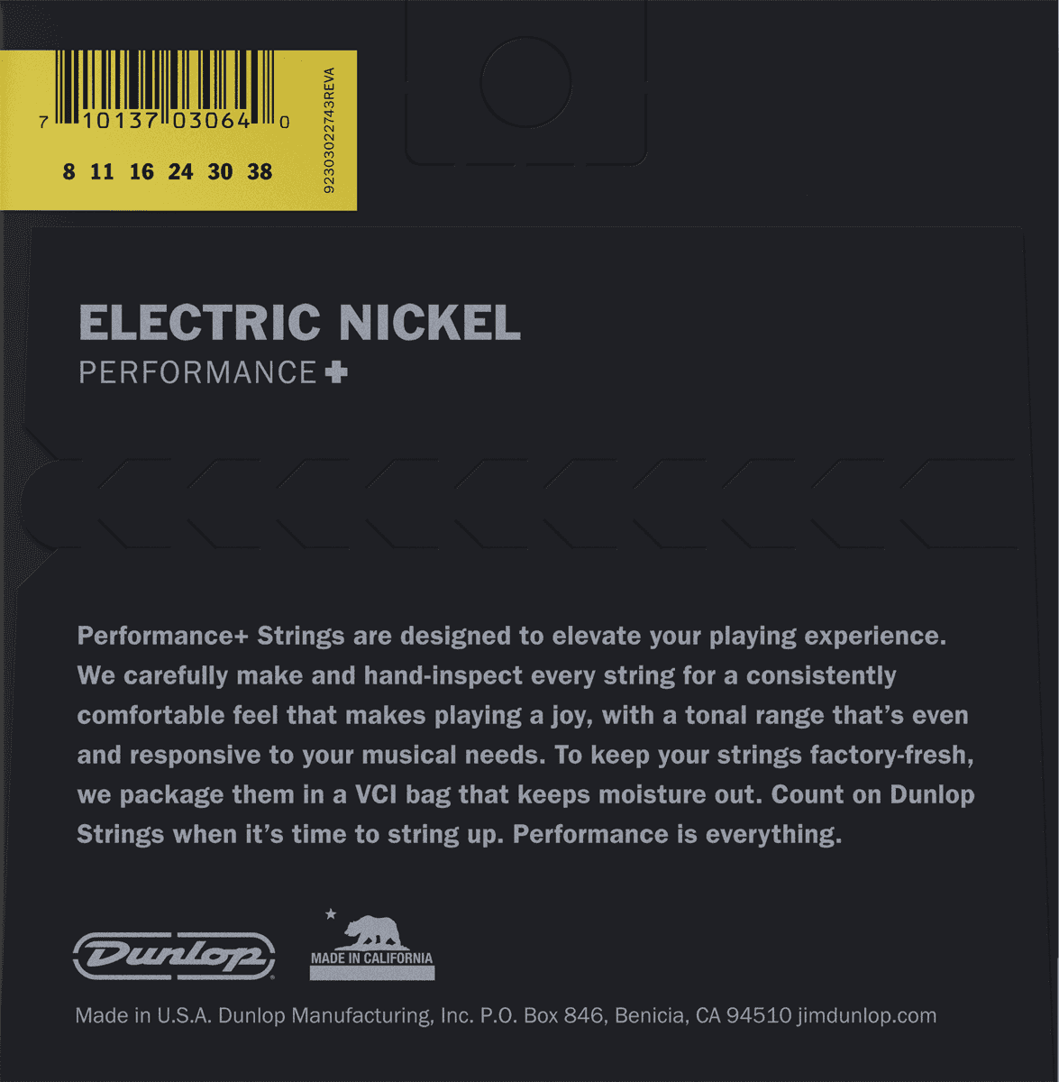 NICKEL PLATED STEEL ELECTRIC STRINGS ELECTRIC SET NICKEL 08-38