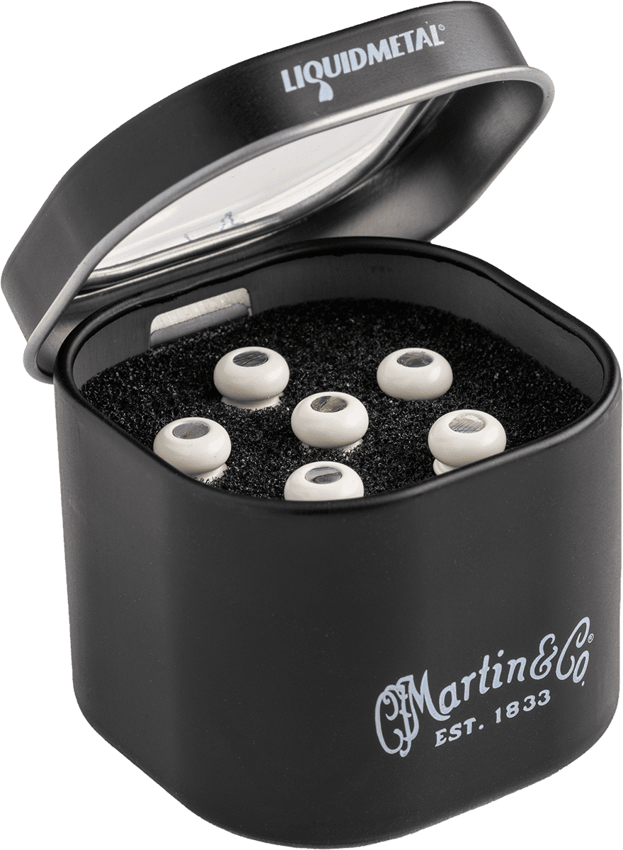 C.F. Martin & Co LIQUID METAL BRIDGE PINS BONE PAUA