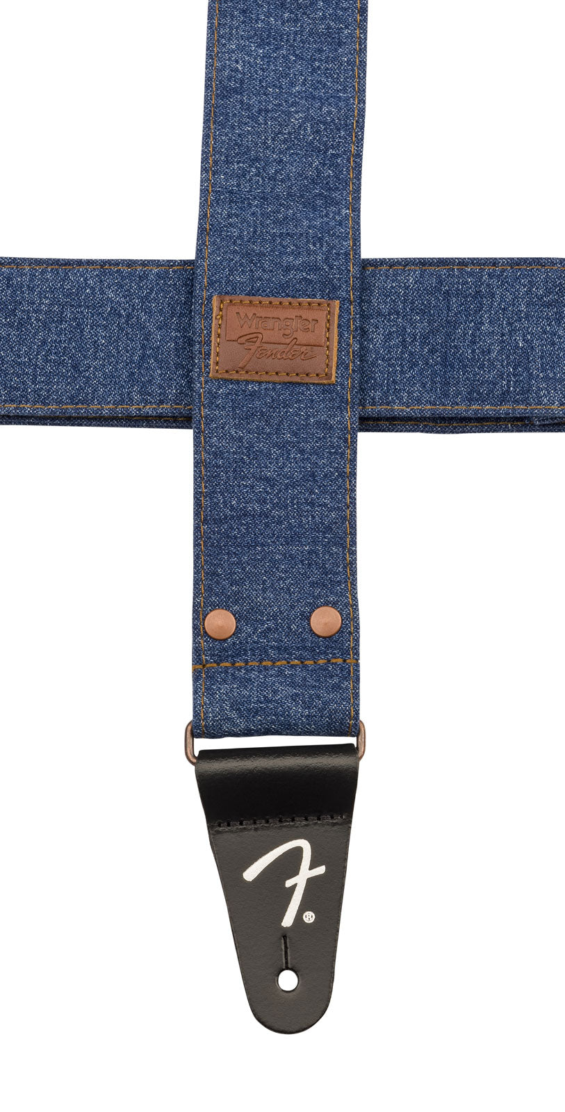 x Wrangler correia de ganga com rebites índigo