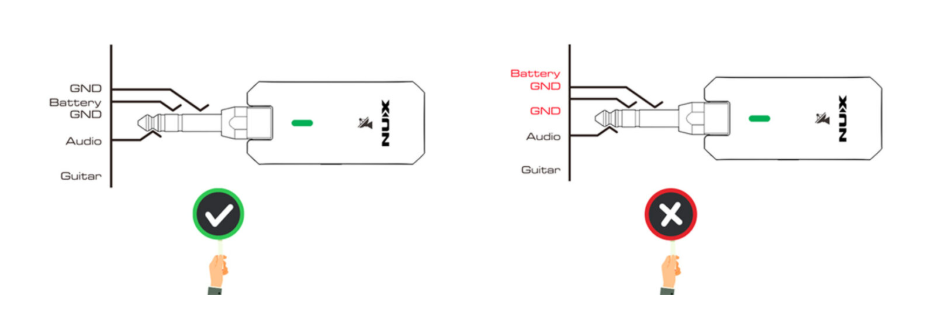 C5RC Sistema Sem Fios Para Guitarra 5,8 GHz Sincronização Automática