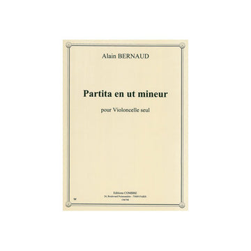 BERNAUD ALAIN - PARTITA EN UT MIN. - VIOLONCELLE SOLO