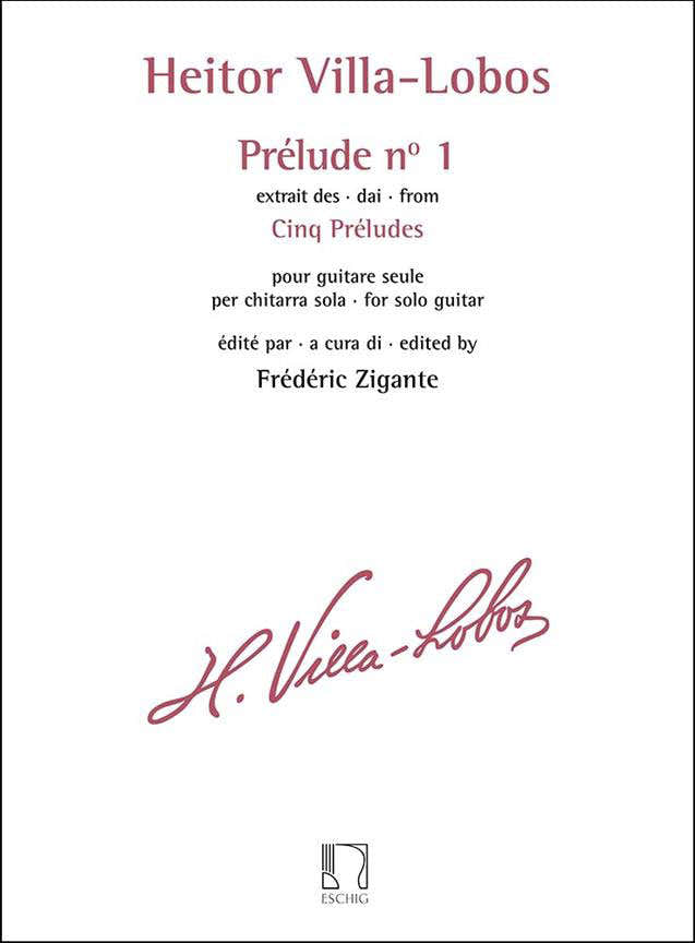 VILLA-lobos Heitor - Prelude N° 1 Extrait Des Cinq Preludes Guitare