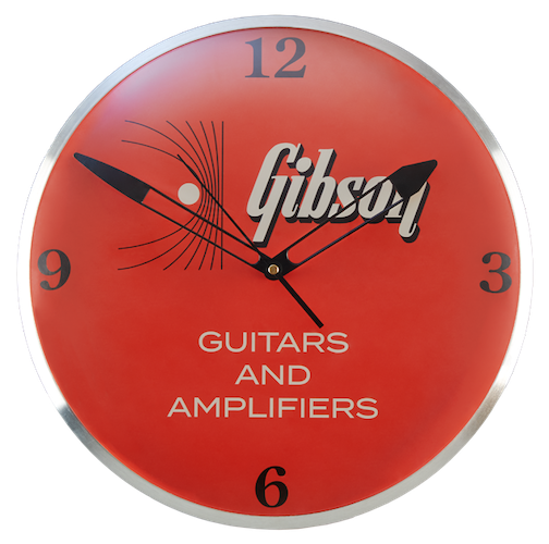 Home Office And Studio Gibson Vintage Lighted Wall Clock Kalamazoo Orange Sign