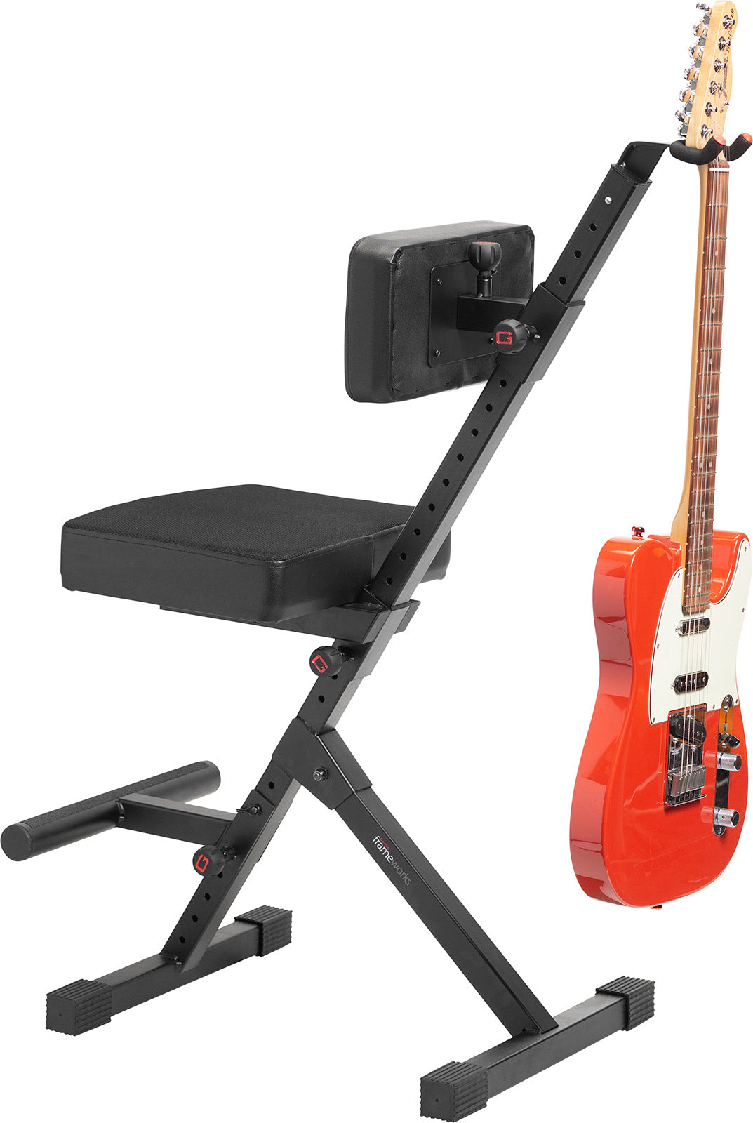Banco Deluxe Regulável e Suporte para Guitarra