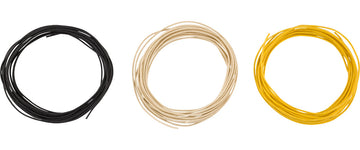 Pure Vintage Cloth Wire 22 AWG 15" Black White Yellow
