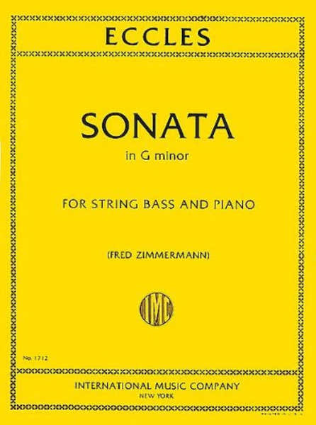Eccles Henry - Sonate En Sol Mineur - Contrebasse Piano