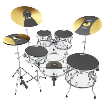 Set de surdinas SoundOff Fusion 10/12/14/14 - 18 a 26 + pratos