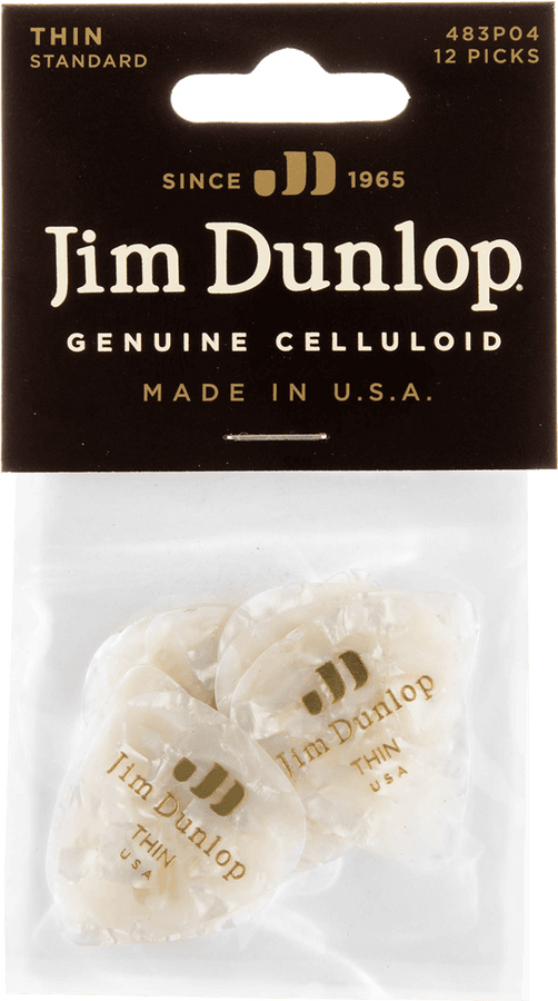12 x Celuloide fino Perloid branco