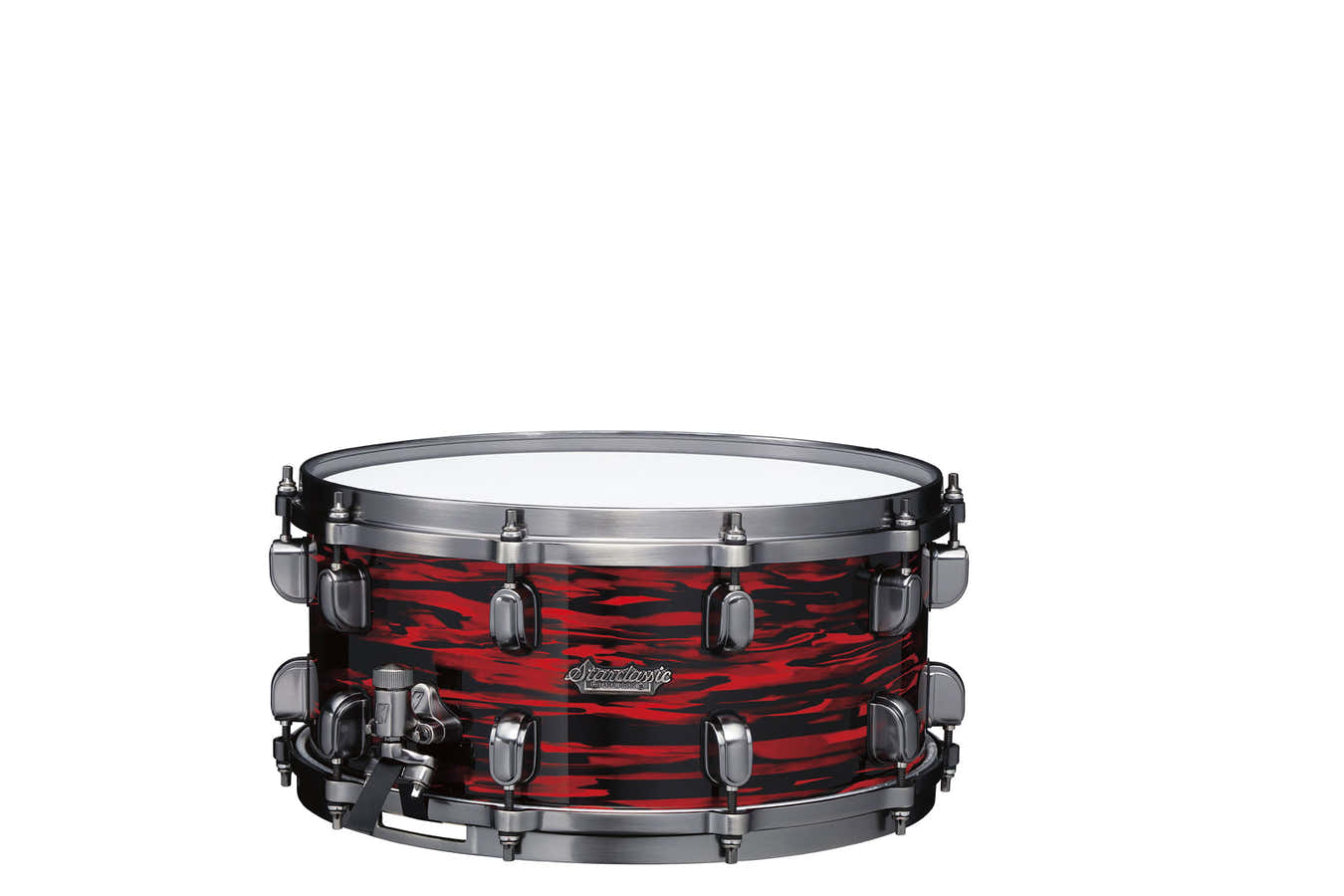 STARCLASSIC MAPLE 14X6.5 SNARE DRUM SMOKED BLACK NICKEL SHELL HARDWARE RED OYSTER