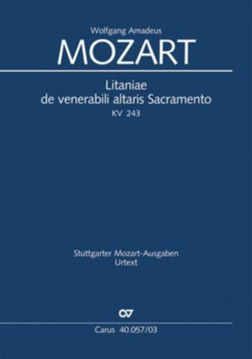 Mozart W.a. - Litaniae De Venerabili Altaris Sacramento KV 243 - Reduction Piano