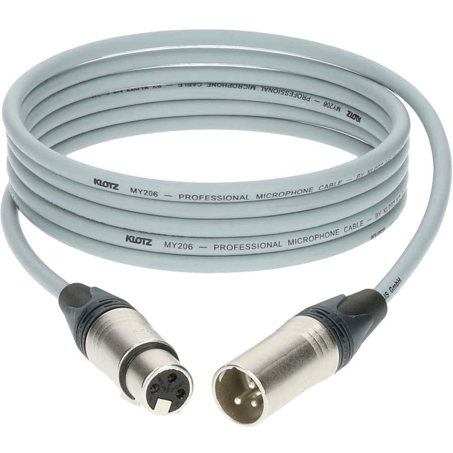M1 MIC CABLE GREY 3M XLR 3P. F/M NEUTRIK