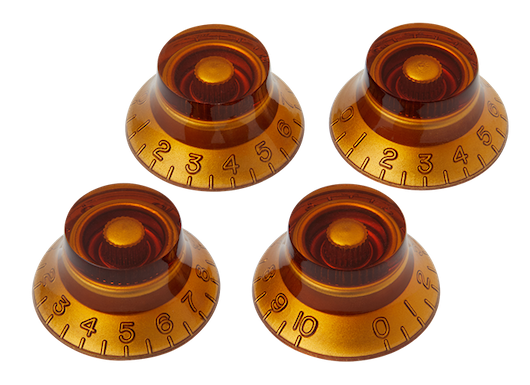 Gibson Accessories PARTS TOP HAT KNOBS VINTAGE AMBER 4 PACK