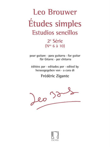 BROUWER LEO - ETUDES SIMPLES - ESTUDIOS SENCILLOS - GUITARE