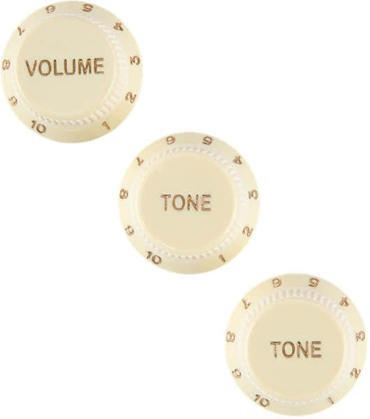 Stratocaster Botões de toque suave Branco envelhecido