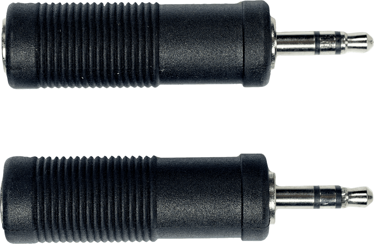Adaptador Jack Macho 3.5 MM Estéreo Jack Fêmea 6.35 MM - Lote de 2