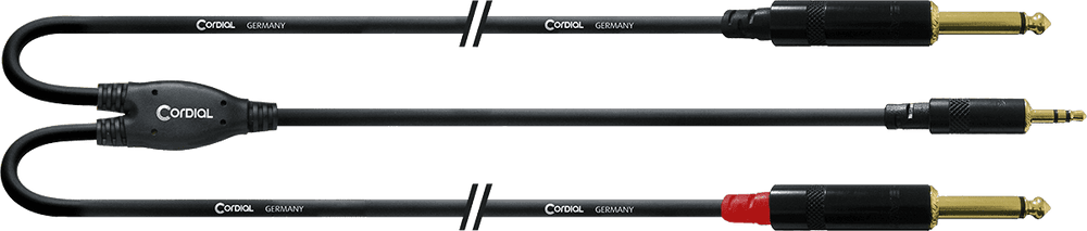 Cordial Cabo Y Divisor Minijack Estéreo/2 Jacks Mono Longos 3 M