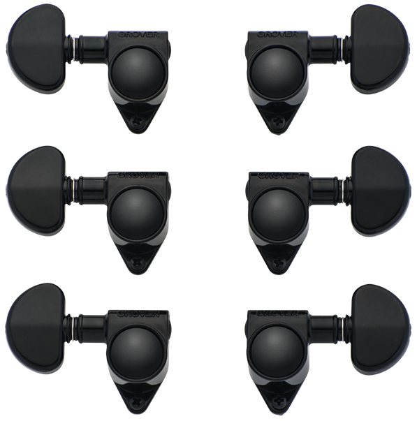Peças Sobressalentes Conjunto de Afinadores em Forma de Rim Preto