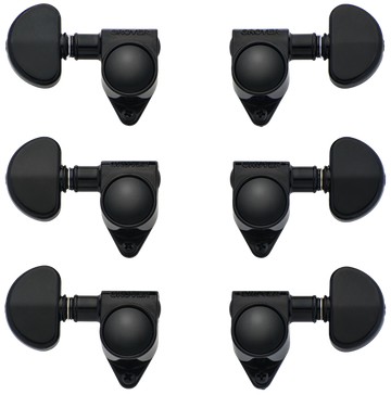 Peças Sobressalentes Conjunto de Afinadores em Forma de Rim Preto