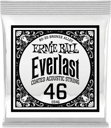 .046 EVERLAST COATED 80/20 BRONZE ACOUSTIC GUITAR STRINGS