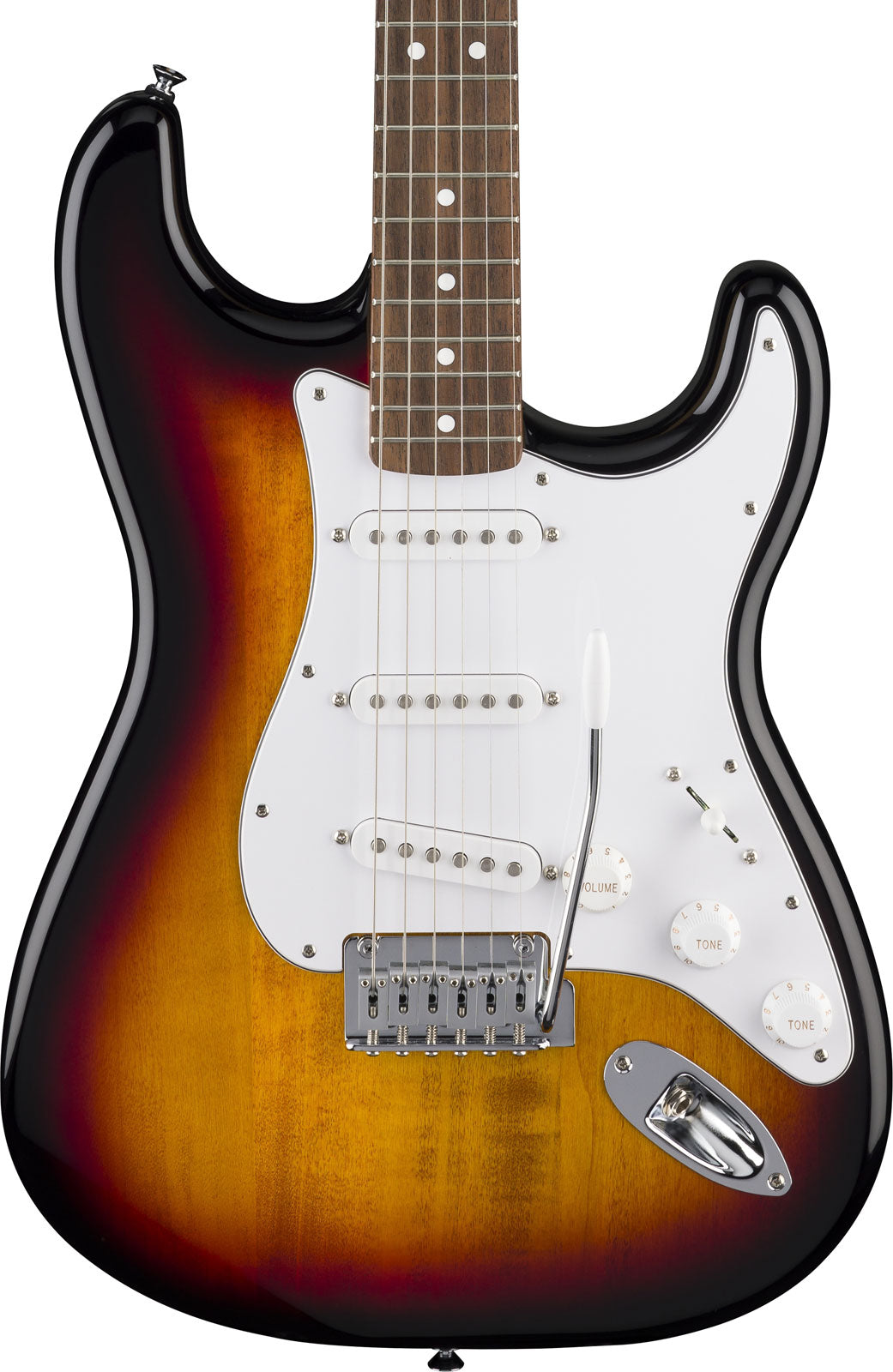 Standard Stratocaster LRL White Pickguard 3-Color Sunburst