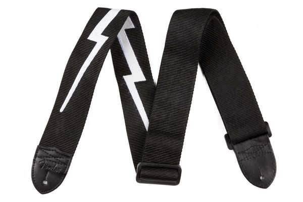 2" Correia de nylon com raio Preta