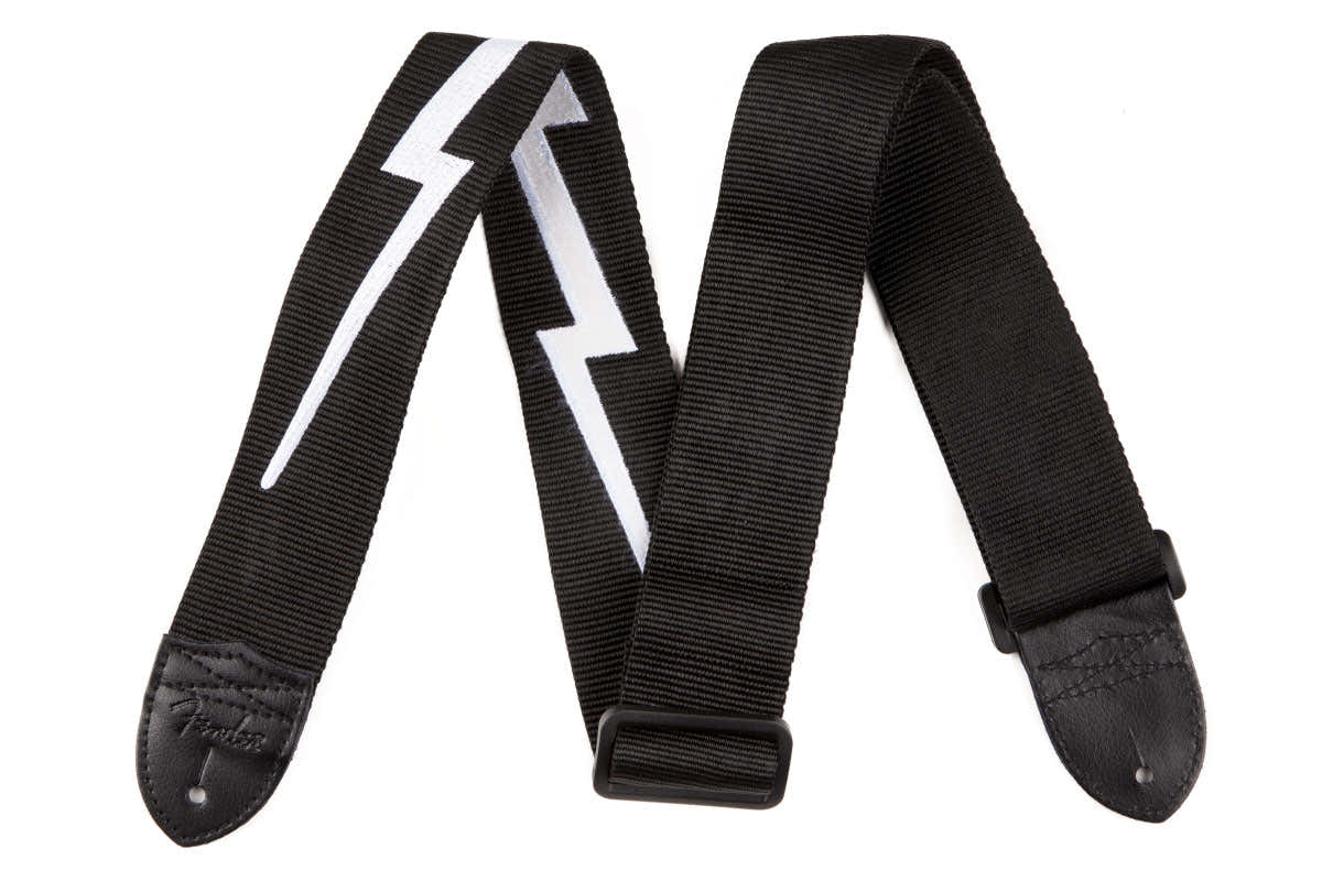2" Correia de nylon com raio Preta