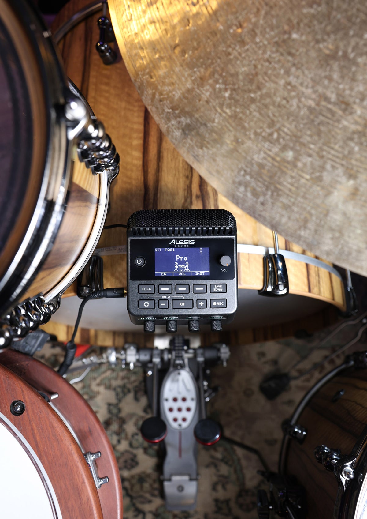 Módulo de gravação e streaming tudo-em-um para bateria acústica, USB-C