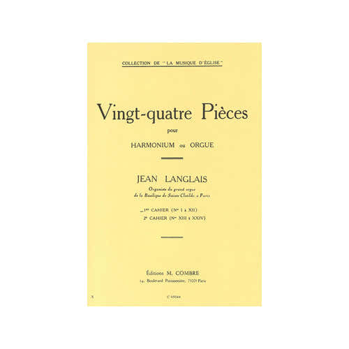 Langlais - 24 Pièces - Cahier 1 (1 À 12) - Orgue Ou Harmonium