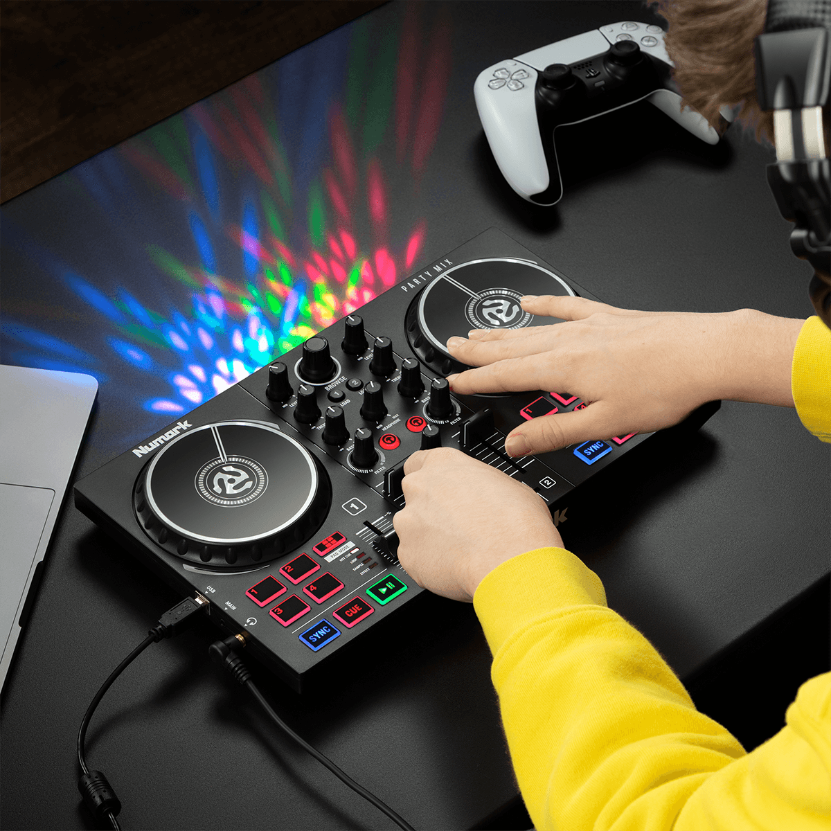 PARTY MIX 2 - CONTROLADOR DE DJ DE 2 CANAIS